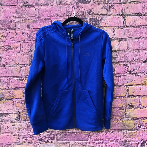 NWT Women’s Adidas blue zip up hoodie - Picture 1 of 3